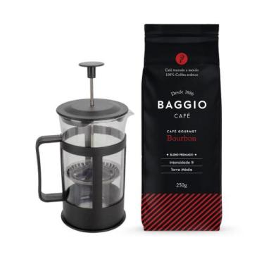 Imagem de Kit Café Gourmet Moído Em Pó Baggio Prensa Francesa 600Ml - Baggio Caf
