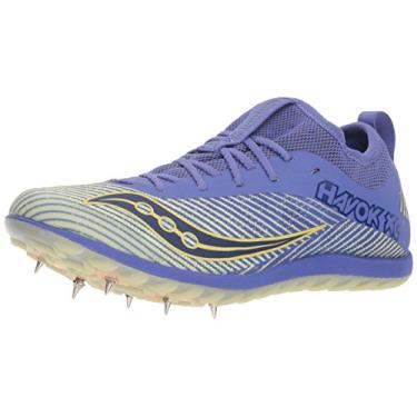 Imagem de Saucony Tênis feminino Havok XC2 Track, Roxo/amarelo, 10