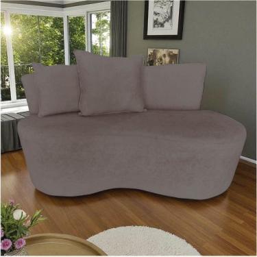 Imagem de Namoradeira Sofá 2 Lugares Yara Orgânica Bouclé Capuccino - Mansão Dec