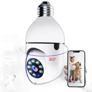 Imagem de Câmera Robô Inteligente Lâmpada E27 Wifi Visão Noturna Hd
