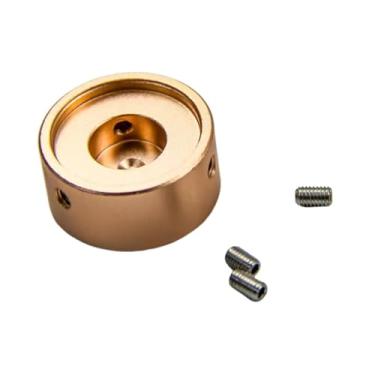 Imagem de menolana Tampa do botão do pedal de guitarra, tampa pedal, pedal, fácil de instalar, de prego de liga de alumínio para pedais de efeito de guitarra, Ouro