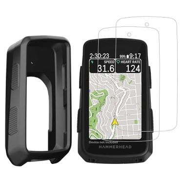 Imagem de INNOSURE [Pacote com 3] Capa de silicone Hammerhead Karoo 3 x1, película protetora de tela de vidro temperado transparente HD 8,2 cm x2, antiqueda, antiestático, antiderrapante, durável