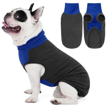 Imagem de SUNFURA Suéter para cães GG – Suéter de lã para cães, pulôver, casaco de lã com gola rolê elástica para cães grandes, meninos e meninas, macacão quente de Natal para galgo, cinza GG