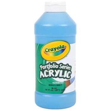 Imagem de Crayola Portfolio 1 Pint Squeeze Bottle Non-Toxic Acrylic Paint, Brilliant Blue