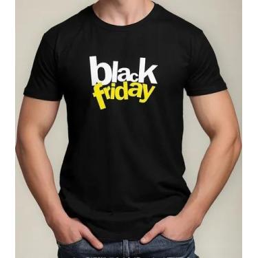 Imagem de Camiseta Camisa Algodão Feminina Masculina Adulto Black Friday Para lo