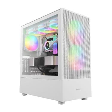 Imagem de Gabinete Gamdias Talos E3 Mesh Elite White, Lateral Em Vidro