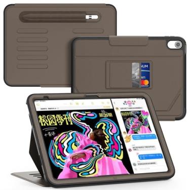 Imagem de Lainergie Capa para iPad (A16) 11ª geração 28.9 cm/iPad 10.9 cm, suporte magnético fino e multi-ângulos e hibernar/despertar automático com suporte para caneta e slot para cartão para iPad 11ª/10ª