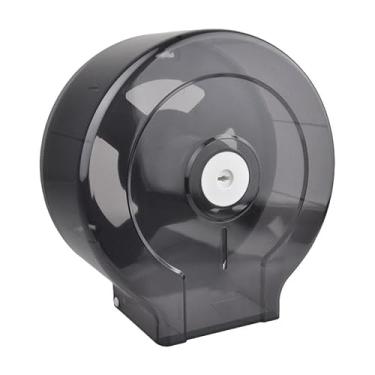 Imagem de Bothyi Suporte para papel higiênico Jumbo Dispenser para papel higiênico Fácil de instalar Suporte para rolo de para banheiros Banheiros Prédios de, Preto Claro