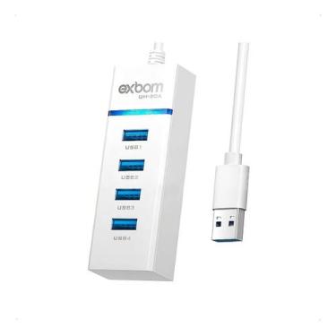 Imagem de Expansor Hub Usb 3.0 4 Portas - EXBOM, Dourado