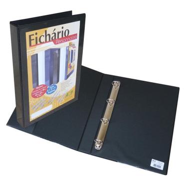Imagem de Fichário revestido cristal oficio preto 40mm 3340PT ACP