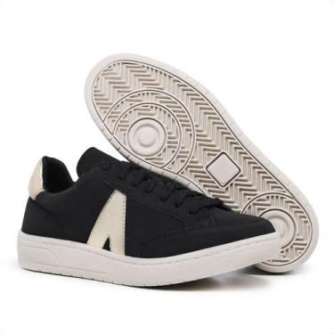 Imagem de Tenis Preto Escolar com Dourado Resistente e Estiloso, 41