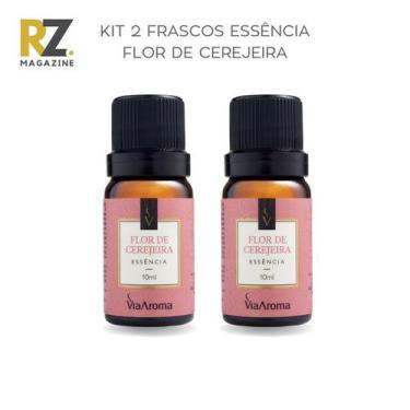 Imagem de Kit 2 Essências Flor de Cerejeira Via Aroma 10 mL para Aromatizador El