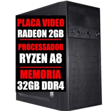 Imagem de Pc Computador Ryzen A8 Cpu 3.4Ghz, 32Gb Ddr4, Ssd 480Gb (8GB DDR4)