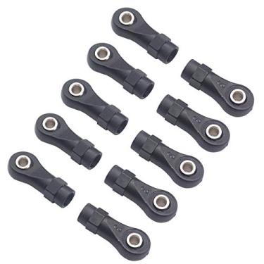 Imagem de Pacote com 10 suportes de cabeça de bola de ligação de junta de arame de plástico para Traxxas TRX-4 Axial SCX10 HSP 90046 90047 1/10 RC Crawlers Carro, Preto, 25mm