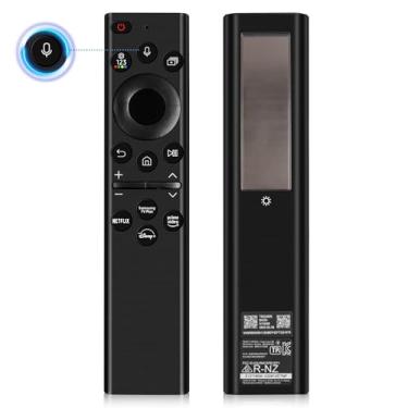 Imagem de Controle remoto de TV de voz solar para Samsung, BN59-01385A, controle remoto de substituição com célula solar recarregável por Bluetooth, compatível com Samsung 2021-2023 Neo LED 4K Ultra HD, 4