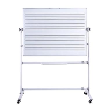 Imagem de CUTPOIY Quadro branco grande com rodinhas de 122 x 91 cm, quadro branco magnético reversível dupla face sobre rodas, moldura e suporte de alumínio