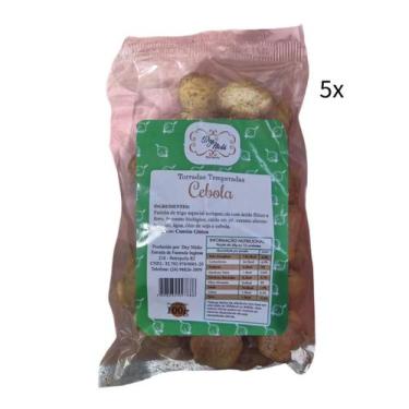 Imagem de 5 Pacotes Torradinha 100g Alho ou Cebola - É GOSTOSO, 5x Cebola