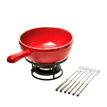 Imagem de Jogo 9 Peças Para Fondue Queijo Vermelho - 33453034 - Emile Henry