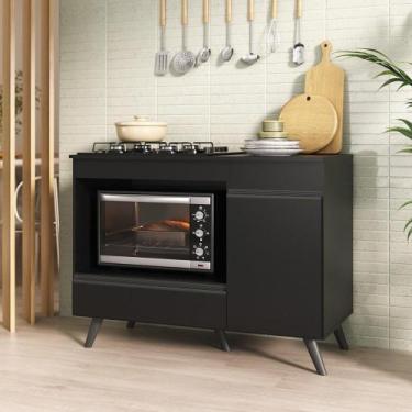 Imagem de Balcão para Cooktop e Forno 105cm 1 Porta 1 Gaveta Veneza Multimóveis 