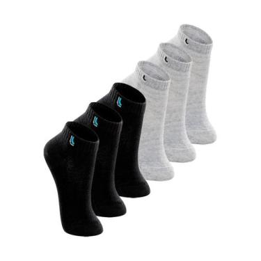Imagem de Kit 6 Pares de Meias Infantil Cano Curto Lupo 2725-005 Colorido, Preto