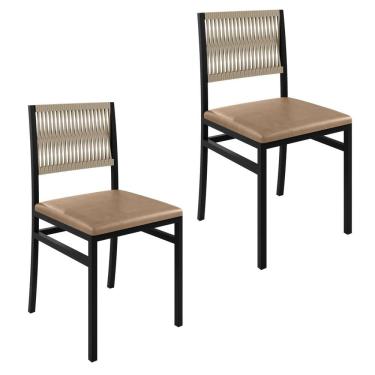 Imagem de Conjunto 2 Cadeiras para Sala de Jantar Barcelona Rami/Sepia