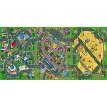Imagem de Tapete Infantil Criança Grande Pista Carrinho Carros 2X1M