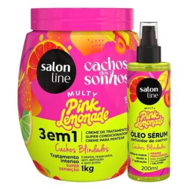 Imagem de Brilho Glow e Definição: Creme 3em1 1kg e Óleo Sérum Pink Lemonade Cac
