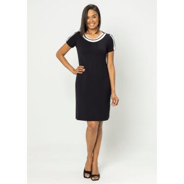 Imagem de Vestido Pau a Pique Básico Preto e Off White