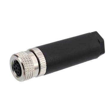 Imagem de HangTon Conector de cabo fêmea M8 de 6 pinos, solda, código A, alimentação 24V DC 1,5A, IP67 impermeável, aviação circular não blindada para sensor de automação industrial, interruptor I/O PLC, 2