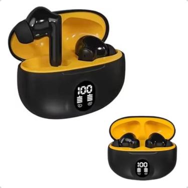 Imagem de Fones de Ouvido Bluetooth TWS com Display LED, Estojo de Carregamento, Design Ergonômico, Som Cristalino, Controle Digital, Atividade Fisica, Corridas e Academia (Preto)