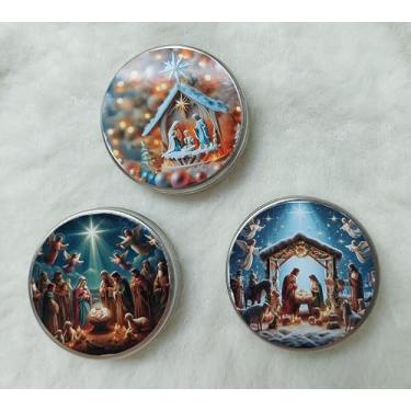 Imagem de Kit 3 Mini Velas Aromáticas de Natal - Lembrancinha O verdadeiro sentido do Natal