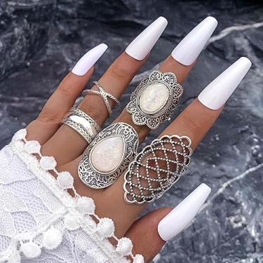 Imagem de Anel de pedra preciosa preta arrojada, acessório moderno de joias de latão