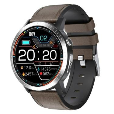 Imagem de Relógio Inteligente Smartch Rc06 à Prova D'água Marrom Com Caixa De Varejo