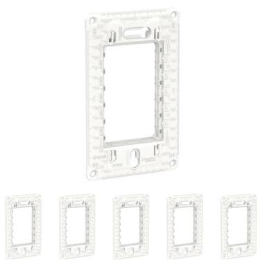 Imagem de 6 Suporte 4x2 P/ Placa - Schneider Orion Até 3 Módulos - Branco