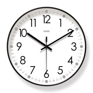 Imagem de Relógio de parede silencioso, números fáceis de ler, relógio de quartz