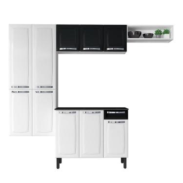 Imagem de Cozinha Completa Rose Branca Em Aço 4 Peças