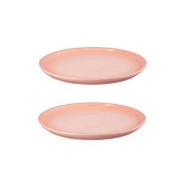Imagem de KIT LE CREUSET 2 PRATOS RASOS SAN FRANCISCO 22CM EM CERÂMICA PESSEGO PECHE