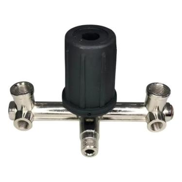 Imagem de Cruzeta Regulador Pressão Motocompressor Saídas Pressostato - Odin
