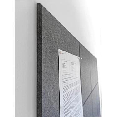 Imagem de DECORITA Quadro de cortiça alternativo 61 x 91 cm - pacote com 6 azulejos de parede de feltro com abas adesivas removíveis seguras, placas de cortiça para paredes, placa de cortiça para escritório em