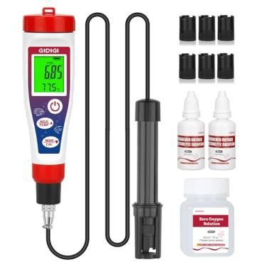 Imagem de Medidor digital de oxigênio dissolvido, kit de teste de oxigênio dissolvido com cabo de sonda de 1,5 m, medidor de DO, analisador de oxigênio com acessórios, kit de teste de água de lagoa de aquário