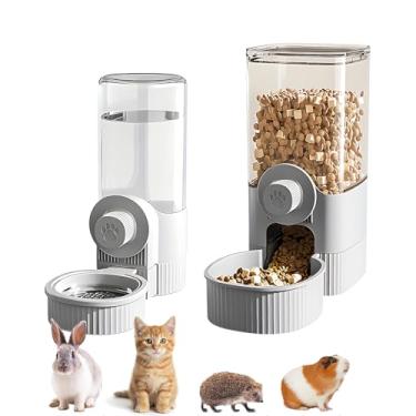 Imagem de GPY Conjunto de alimentador automático de água e alimentador de água por gravidade, alimentador automático para cães e gatos, animais de estimação, grande capacidade (alimentador de água azul e