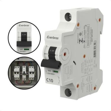 Imagem de Disjuntor Termomagnético 1 Polo Monopolar 3KA DIN 10a 16a 20a 25a 32a 