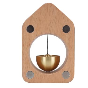 Imagem de FTVOGUE Sino de Madeira para Lojista, Abertura de Porta de Latão Com Som Agradável para Entrada de Loja, Montagem Adesiva, Campainha Decorativa Tradicional