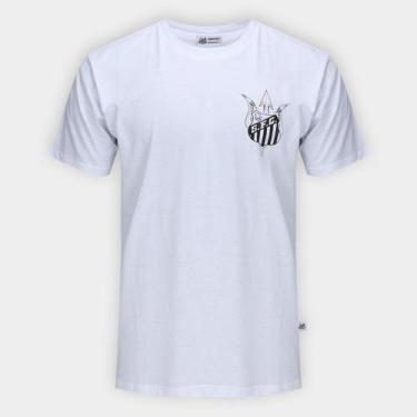 Imagem de Camiseta Santos Masculina - Surf Center, Branco, M
