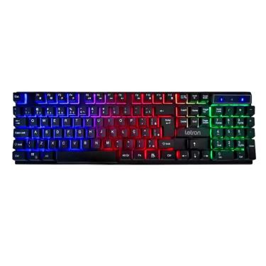Imagem de Teclado Gamer Play On Led Semi Mecanico Retroiluminado 7 Cor
