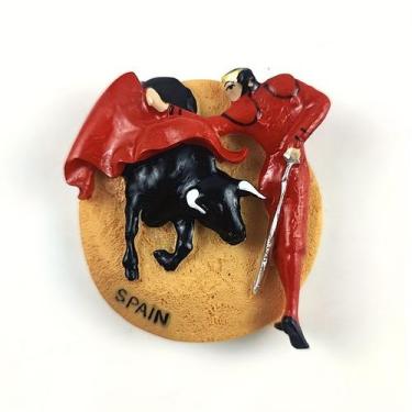 Imagem de Lembrança espanhola de resina 3D Fridge Magnet Spain Bullfighter - yiw