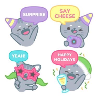 Imagem de Adesivo Kawai para Crianças Quarto e Cadernos - Decoração Fofo de Animais e Personagens Encantadores 30x30cm