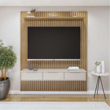 Imagem de Painel Suspenso 182,8 Cm Com Nicho Vitória 100% Mdf Cinamomo/grafite