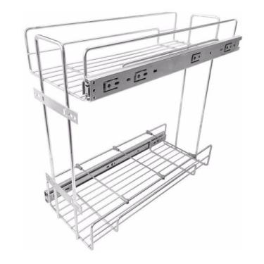 Imagem de Porta Temperos Latas Óleo Deslizante Duplo 20cm Jomer 8667, Conforme D