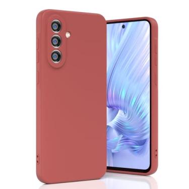 Imagem de Boaixiaen Compatível com Samsung Galaxy A36 5G, capa de telefone à prova de choque de silicone líquido fino macio TPU com proteção total à prova de choque para Galaxy A36 5G de 6,7 polegadas (vermelho